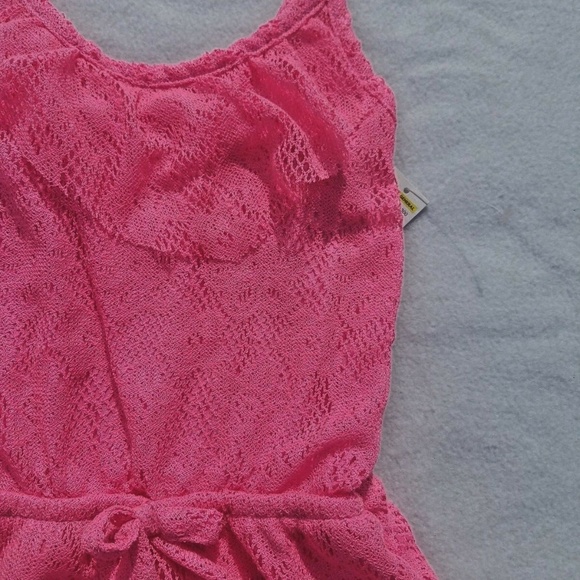 Girls Lemon Kiss Neon Pink Romper XS 4/5 - Picture 2 of 3